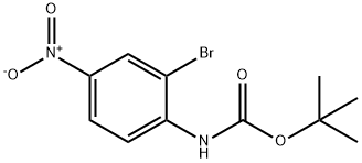 (2-溴-4-硝基苯基)氨基甲酸叔丁酯 结构式