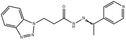 3-(1H-1,2,3-benzotriazol-1-yl)-N'-[1-(4-pyridinyl)ethylidene]propanohydrazide 结构式