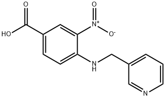 3-nitro-4-[(pyridin-3-ylmethyl)amino]benzoic acid 结构式