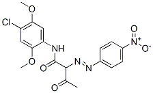 N-(4-氯-2,5-二甲氧基苯基)-2-[(4-硝基苯基)偶氮-3-氧代丁酰胺 结构式