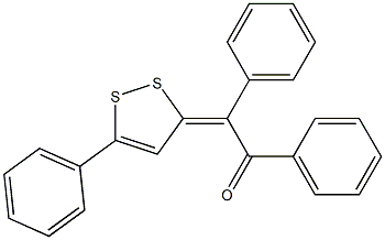1,2-Diphenyl-2-(5-phenyl-3H-1,2-dithiol-3-ylidene)ethanone 结构式