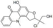 2-(1-Chloro-2-hydroxy-1-methylethyl)-1,11-dihydro-5-hydroxy-11-methylfuro[2,3-c]acridin-6(2H)-one 结构式