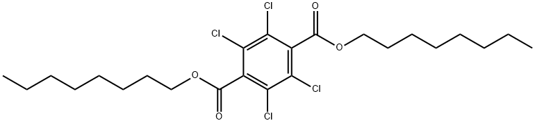 dioctyl 2,3,5,6-tetrachlorobenzene-1,4-dicarboxylate 结构式