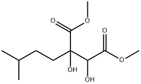 2,3-Dihydroxy-2-(3-methylbutyl)butanedioic acid dimethyl ester 结构式