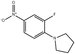 1-(2-氟-4-硝基苯基)四氢吡咯 结构式