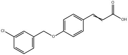 (E)-3-(4-((3-氯苄基)氧基)苯基)丙烯酸 结构式