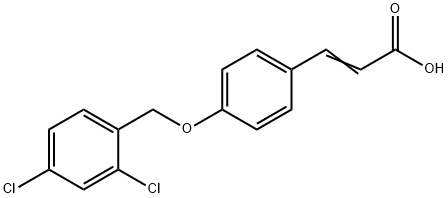 (E)-3-(4-((2,4-二氯苄基)氧基)苯基)丙烯酸 结构式