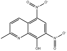 2-甲基-5,7-二硝基-8-羟基喹啉 结构式