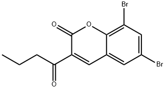 6,8-二溴-3-丁酰基-2H-色烯-2-酮 结构式