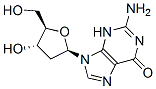 2-amino-9-[(2R,4S,5R)-4-hydroxy-5-(hydroxymethyl)oxolan-2-yl]-3H-purin-6-one 结构式