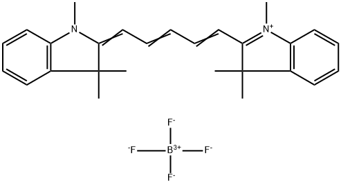 2-[5-(1,3-二氢-1,3,3-三甲基-2H-吲哚-2-亚基)-1,3-戊二烯-1-基]-1,3,3-三甲基-3H-吲哚四氟硼酸盐 结构式