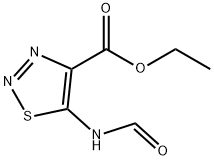1,2,3-Thiadiazole-4-carboxylicacid,5-(formylamino)-,ethylester(9CI) 结构式