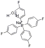 四(4-氟苯基)硼酸钠水合物 结构式