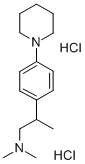 Phenethylamine, beta,N,N-trimethyl-4-piperidino-, dihydrochloride 结构式