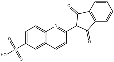 2-(2,3-dihydro-1,3-dioxo-1H-inden-2-yl)quinoline-6-sulphonic acid 结构式