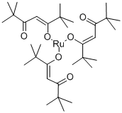 三(2,2,6,6-四甲基-3,5-庚二酮酸)钌 结构式