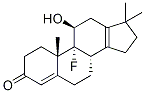 9Α-FLUORO-17,17-DIMETHYL-18-NORANDROSTANE-4,13-DIEN-11Β-OL-3-ONE 结构式