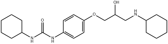 1-cyclohexyl-3-[4-[3-(cyclohexylamino)-2-hydroxy-propoxy]phenyl]urea 结构式
