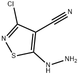 3-chloro-5-hydrazinylisothiazole-4-carbonitrile 结构式