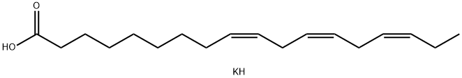 potassium (9Z,12Z,15Z)-9,12,15-octadecatrienoate 结构式