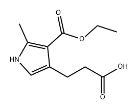 3-(4-(乙氧基羰基)-5-甲基-1H-吡咯-3-基)丙酸 结构式