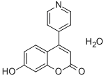 7-羟基-4-(4-吡啶基)香豆素一水化物 结构式