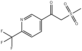 2-(甲基磺酰基)-1-(6-(三氟甲基)吡啶-3-基)乙烷-1-酮 结构式