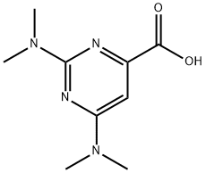 2,4-双(二甲氨基)嘧啶-6-羧酸 结构式