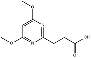 3-(4,6二甲氧基嘧啶-2-基)丙酸 结构式