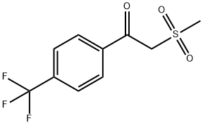 2-甲基磺酰基-1-[4-(三氟甲基)苯基]乙酮 结构式