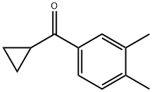 环丙基(3,4-二甲基苯基)甲酮 结构式