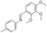 BENZENAMINE, 4-METHYL-N-[(2,3,4-TRIMETHOXYPHENYL)METHYLENE]- 结构式