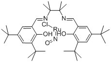 氯代亚硝酰[N,N'-双(3,5-二叔丁基亚水杨基)-1,1,2,2-四甲基乙二胺酸]钌(IV) 结构式