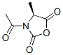 2,5-Oxazolidinedione, 3-acetyl-4-methyl-, (4S)- (9CI) 结构式