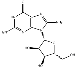 8-氨基鸟嘌呤核苷 结构式
