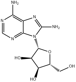 8-氨基腺嘌呤核苷 结构式