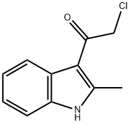 2-氯-1-(2-甲基-1H-吲哚-3-基)-乙酮 结构式