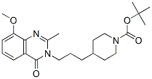 1-Piperidinecarboxylic  acid,  4-[3-(8-methoxy-2-methyl-4-oxo-3(4H)-quinazolinyl)propyl]-,  1,1-dimethylethyl  ester 结构式