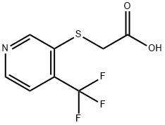 2-((4-(三氟甲基)吡啶-3-基)硫代)乙酸 结构式