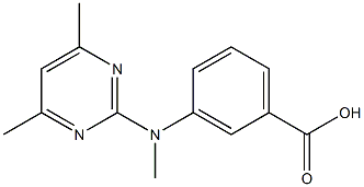 N-(4,6-二甲基嘧啶-2-基)-N-甲基-3-氨基-苯甲酸 结构式