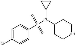 4-氯-N-环丙基-N-哌啶-4-基苯磺酰胺 结构式