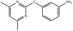 2-[(3-氨苯基)硫代]-4,6-二甲基嘧啶 结构式