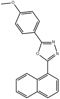 2-(4-methoxyphenyl)-5-(1-naphthyl)-1,3,4-oxadiazole 结构式