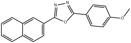 2-(4-methoxyphenyl)-5-(2-naphthyl)-1,3,4-oxadiazole 结构式