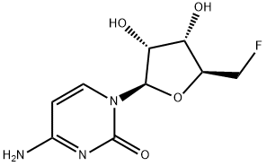 4-amino-1-[5-(fluoromethyl)-3,4-dihydroxy-oxolan-2-yl]pyrimidin-2-one 结构式