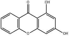 9H-呫吨-9-酮,1,3-二羟基- 结构式