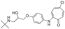 5-Chloro-2-[[4-[3-[(1,1-dimethylethyl)amino]-2-hydroxypropoxy]phenyl]amino]-2,4,6-cycloheptatrien-1-one 结构式