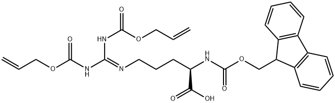 FMOC-2-ALOC-D-精氨酸 结构式