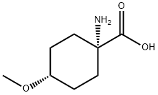 Cyclohexanecarboxylic acid, 1-amino-4-methoxy-, trans- (9CI) 结构式