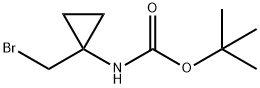 1-(溴甲基)环丙基氨基甲酸叔丁酯 结构式